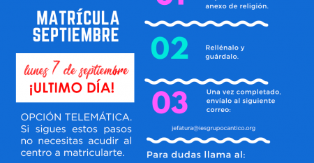 matricula on line septiembre 20